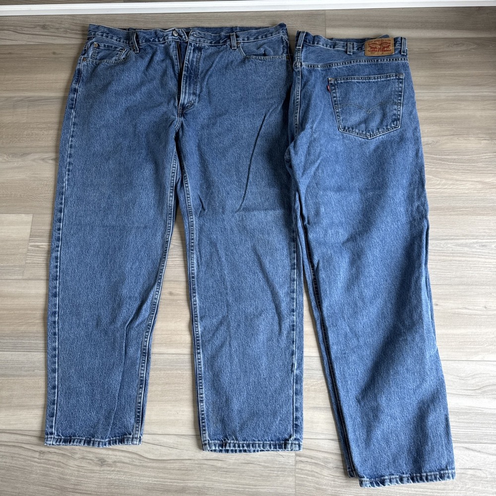 Levis 550 Jeans Big & Tall Mens Size 48 x 34 Denim Med Blue Wash 2 Pairs Levi's
